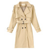 2020 Autumn Trench Coat Girls England Style with Belt Women Long Sleeve Jacket Slim Fit Khaki Double breasted Tunic Outwear|Trench|