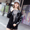 PU Leather Jacket Motorcycle Women Autumn Winter Fleece Coat 2020 Korean Style Oversize Fit 2XL Black Zipper Waterproof Outwear|Leather Jackets|