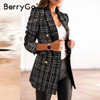 BerryGo Casual double breasted Plaid suits coat slim Office lady suit collar blazer jacket women Elagant chic coats spring 2021|Blazers|