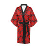 Women's Wakerlook Short Red Kimono Robe-DELETED-1613784086