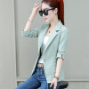 Button Peonfly Women's Single Blazer Fashion 2020 Spring Long Sleeve Blazer Solid Slim Office Lady Jacket Female Blazer Ladies |Blazers|