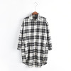 Cotton Women Blouse Plaid Shirt Autumn Loose Casual Long Sleeve Tops For Lady Black White Red Boyfriend Style Harajuku|Blouses & Shirts|
