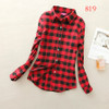 2020 New Autumn Fashion Ladies Long Sleeve Casual Cotton Slim Plaid Shirt Women Tops And Blouses Clothing Outerwear|plaid shirt women|fashion shirt womenshirt fashion women