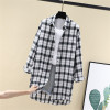 Women Blouses Shirts Tunic Womens Tops And Blouses 2020 Womenswear Long Sleeve Clothing Button Up Down Long Plaid New Fashion|Blouses & Shirts|