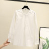 Lace Women Blouses Shirts Tunic Womens Tops And Blouse 2020 Womenswear Long Sleeve Clothing Button Up Down Outwear Loose White|Blouses & Shirts|