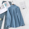 Denim Women Blouses Shirts Tunic Womens Tops 2020 Womenswear Long Sleeve Clothing Button Up Down Cute Cat New Fashion Ladies|Blouses & Shirts|