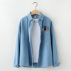 Denim Women Blouses Shirts Tunic Womens Tops 2020 Long Sleeve Clothing Button Up Down Cute Cat New Autumn Embroidery Elegant|Blouses & Shirts|