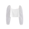 Aachoae Mesh Patchwork Blouses Women Transparent Long Sleeve Crop Top Female Fashion Short Blouse Shirt Tunic Chemisier Femme|Blouses & Shirts|
