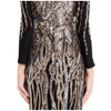 Women's Evening Dress Long Sleeve V Neck Floral Sequin Asymmetry