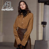 AEL Cotton Shirts Tops Women Blouses Oversized Minimalist Femme French Casual Spring Summer Streetwear Caramel|Shirt|