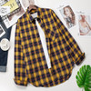 2020 Plaid Shirts Women Top And Blouses Long Sleeve Oversized Cotton Ladies Casual Blusas One Pocket Loose Female Checked Shirt|Blouses & Shirts|