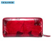 VICKAWEB Wristlet Wallet Female Animal Prints Women Wallets Genuine Leather Purses Ladies Fashion Zipper Purse Standard Wallets|Wallets|