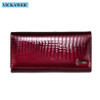 VICKAWEB Long Thick Wallet Female Fashion Alligator Purse Women Genuine Leather Standard Wallets Hasp womens wallets and purses|Wallets|