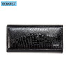 VICKAWEB Long Thick Wallet Female Fashion Alligator Purse Women Genuine Leather Standard Wallets Hasp womens wallets and purses|Wallets|