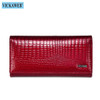 VICKAWEB Long Thick Wallet Female Fashion Alligator Purse Women Genuine Leather Standard Wallets Hasp womens wallets and purses|Wallets|