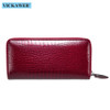 VICKAWEB Wristlet Wallet Purse Genuine Leather Wallet Female Long Zipper Women Wallets Card Holder Clutch Ladies Wallets AE38|ladies wallet|leather walletgenuine leather wallet