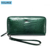 VICKAWEB Wristlet Wallet Purse Genuine Leather Wallet Female Long Zipper Women Wallets Card Holder Clutch Ladies Wallets AE38|ladies wallet|leather walletgenuine leather wallet