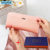 VICKAWEB Wristlet Wallet Purse Genuine Leather Wallet Female Long Zipper Women Wallets Card Holder Clutch Ladies Wallets AE38|ladies wallet|leather walletgenuine leather wallet