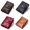 Contacts Genuine Leather Fashion Short Wallet Women Zipper mini Rfid Coin Purse Mini card holder Wallets for women women portfel|leather woman wallet zipper|wallet zipperwoman wallet zipper