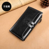 GROJITOO Genuine leather women purse women's hand bag oil wax leather lady's long purse large capacity wallet for women|Wallets|