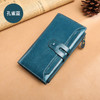 GROJITOO Genuine leather women purse women's hand bag oil wax leather lady's long purse large capacity wallet for women|Wallets|