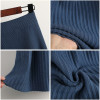 2020 Fall Winter High Waist Women Solid Pleated Midi Skirt Fashion Slim Mid Calf Elegant Ladies Knitted Skirt C 130|Skirts|