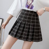 PEONFLY Sweet Women Pleated Skirt Fashion Plaid A Line Mini High Waist Chic Skirt Kawaii Summer Casual Ladies Plaid Skirt|Skirts|