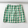 90s Vintage Plaid Mini Cara Skirt Women Streetwear Harajuku Fashion Girls High Waist Skirts Summer Split Korea Pant Skirt Femme|Skirts|