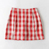 90s Vintage Plaid Mini Cara Skirt Women Streetwear Harajuku Fashion Girls High Waist Skirts Summer Split Korea Pant Skirt Femme|Skirts|