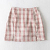 90s Vintage Plaid Mini Cara Skirt Women Streetwear Harajuku Fashion Girls High Waist Skirts Summer Split Korea Pant Skirt Femme|Skirts|