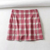 90s Vintage Plaid Mini Cara Skirt Women Streetwear Harajuku Fashion Girls High Waist Skirts Summer Split Korea Pant Skirt Femme|Skirts|