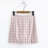 90s Vintage Plaid Mini Cara Skirt Women Streetwear Harajuku Fashion Girls High Waist Skirts Summer Split Korea Pant Skirt Femme|Skirts|