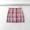 90s Vintage Plaid Mini Cara Skirt Women Streetwear Harajuku Fashion Girls High Waist Skirts Summer Split Korea Pant Skirt Femme|Skirts|