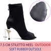 Hot Selling Salsa Jazz Outdoor Indoor Plus Size Latin Dance Shoes for Dancing Women Teachers High Heels Nylon Boots Black|Dance shoes|