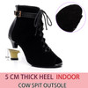 Fashion Salsa Jazz Outdoor Rubber Sole Practice Latin Dance Shoes for Dancing Women Dancers High Heels Flock Boots Black|Dance shoes|