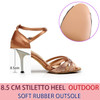 Hot 2020 New Jazz Salsa Ballroom Square Standard Latin Dance Shoes for Women Dancing Teachers Stylish High Heel Satin Sandals|Dance shoes|