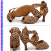 Hot Fashion Salsa Jazz Tango Ballroom Square Practice Latin Dance Shoes for Women Dancing Ladies Stylish High Heel Flock|Dance shoes|