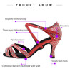 Hot 2020 New Jazz Salsa Ballroom Outdoor Practice Latin Dance Shoes for Women Dancing Girl Stylish High Heel Satin|Dance shoes|