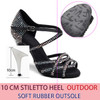 Hot Discounts Salsa Jazz Ballroom Outdoor Training Latin Dance Shoes for Women Dancing Dancers Stylish High Heel Satin Sandals|Dance shoes|