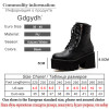 Gdgydh Wholesale Autumn Ankle Boots For Women Motorcycle Boots Chunky Heels Casual Lacing Round Toe Platform Boots Shoes Female|Ankle Boots|
