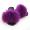Women Slippers with Fluffy Raccoon Fur Summer Furry Indoor&Outdoor Sandals Casual Flat Solid Flip flops|Slippers|