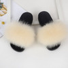 Fur slippers Fox Fur Female Summer Outer Wear Korean Version of the Fashion Flat Wild Red Sandals women shoes Fluffy sandals|Slippers|