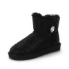 Leather and Fur In One Snow Boots Female Short Non Slip Flat Velvet Boots Winter Shoes Women Australian Boots|Mid-Calf Boots|