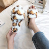 Furry Slippers Women's Autumn and Winter Indoor Color Matching Non Slip Cotton Slippers Fur Slides House Shoes House Slippers|Slippers|