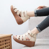 2020 New Hollow Genuine Leather Sandals Women Shoes Sandals Platform Wedges Summer Shoes Woman Fashion Casual Sandals|High Heels|