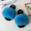 Women's Fashion Real Fox Fur Slippers Korean Style Home Fur Fur Slippers Fur Slides Slippers Women Flip Flops Fluffy Slides|Slippers|