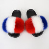Furry Slippers Fox Fur Sandals Raccoon Fur Slippers Flat Non Slip Plush Slipper|Slippers|