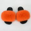 Furry Slippers Fox Fur Sandals Raccoon Fur Slippers Flat Non Slip Plush Slipper|Slippers|