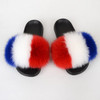 Furry Slippers Fox Fur Sandals Raccoon Fur Slippers Flat Non Slip Plush Slipper|Slippers|