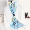 100% Real Silk Skinny Scarf For Women Twill Ribbon Bag Scarves Neckerchief Twill Silk Scarf Printed Headband Scarves Bufanda|Women's Scarves|